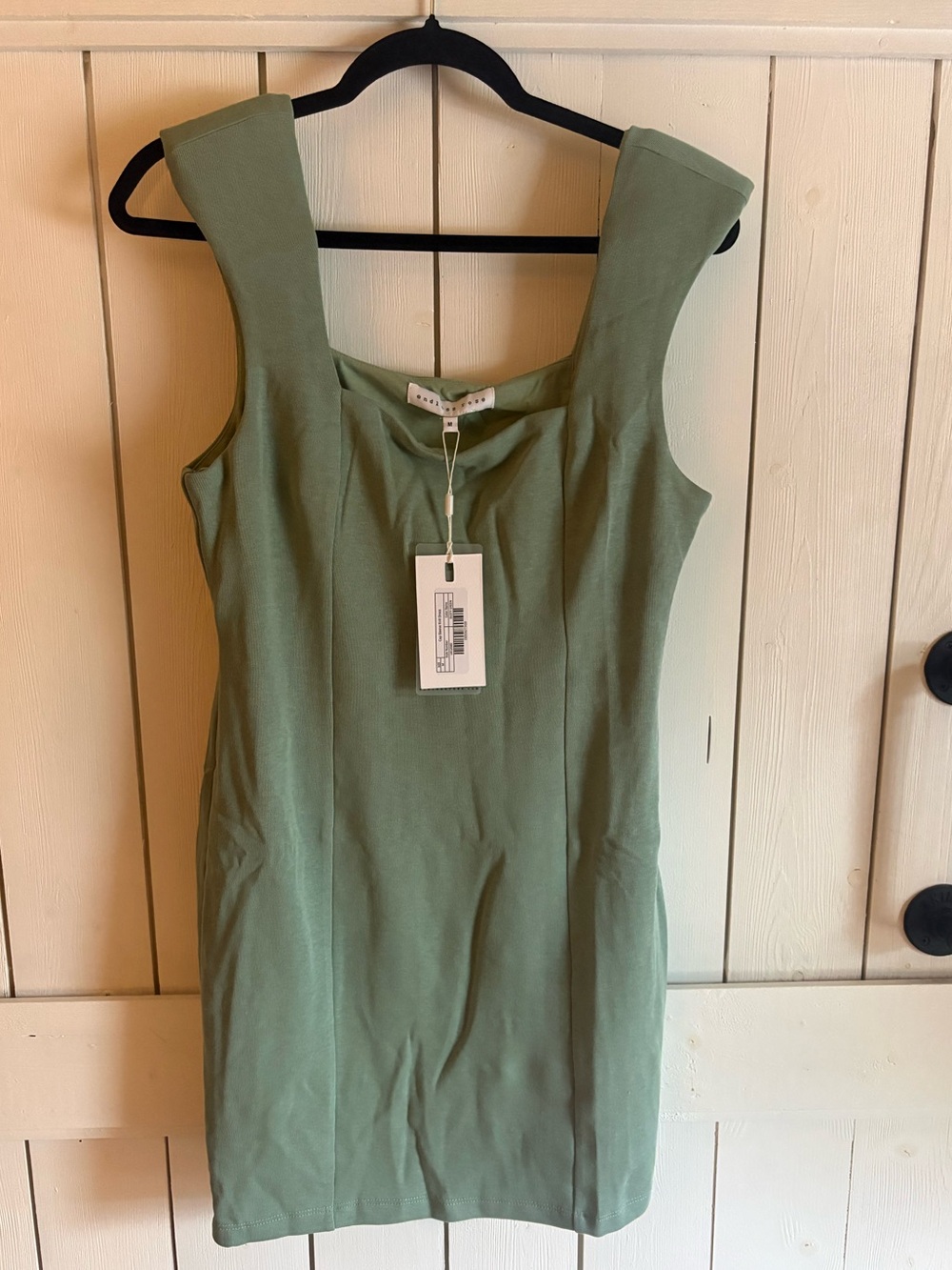 Endless Rose Olive Green Square Neck Mini Dress